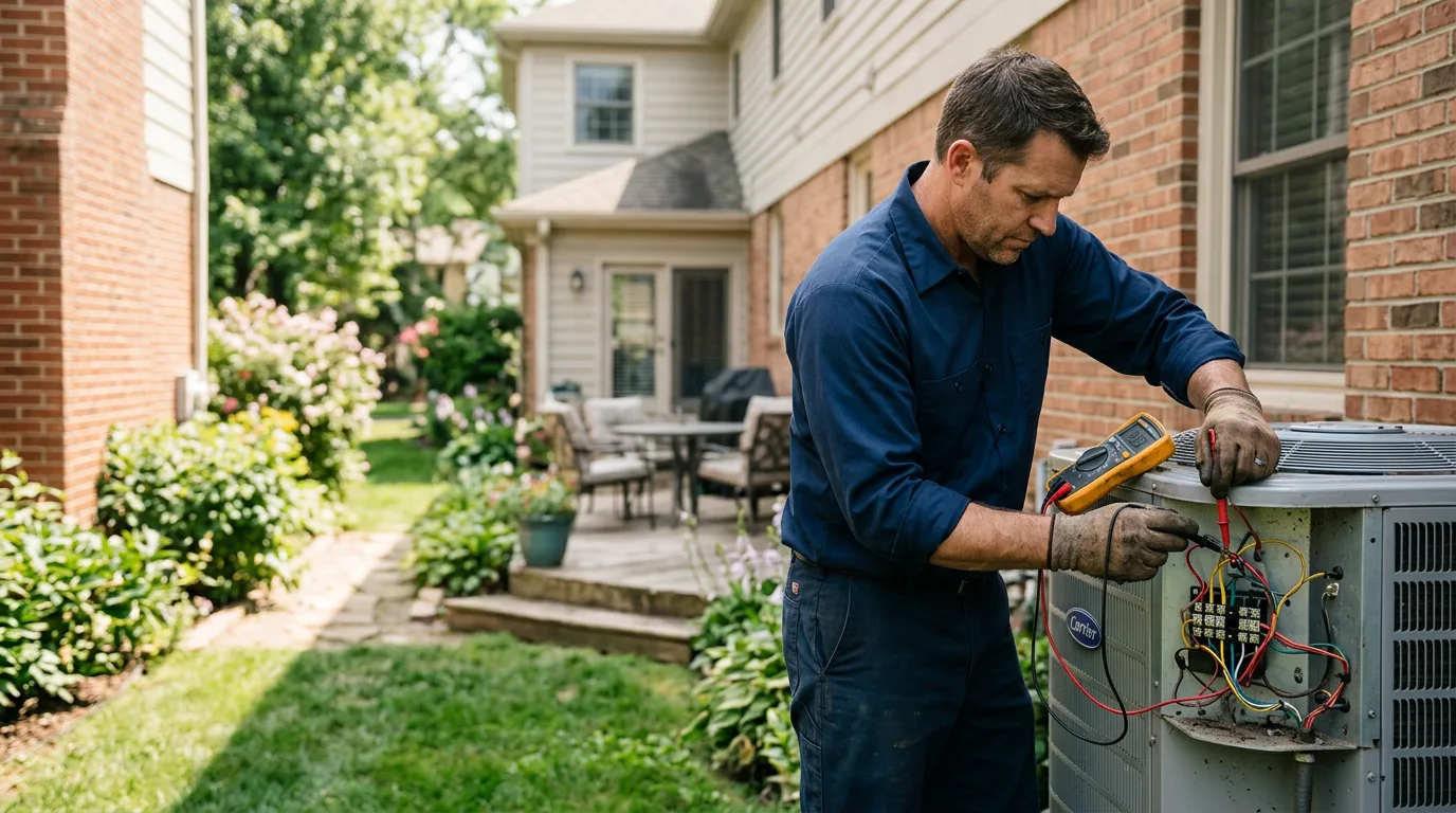 HVAC technician working near Wheatcroft, KY